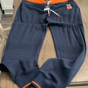 Psycho Bunny Mens Size Large Joggers in Navy and Orange New With Tags